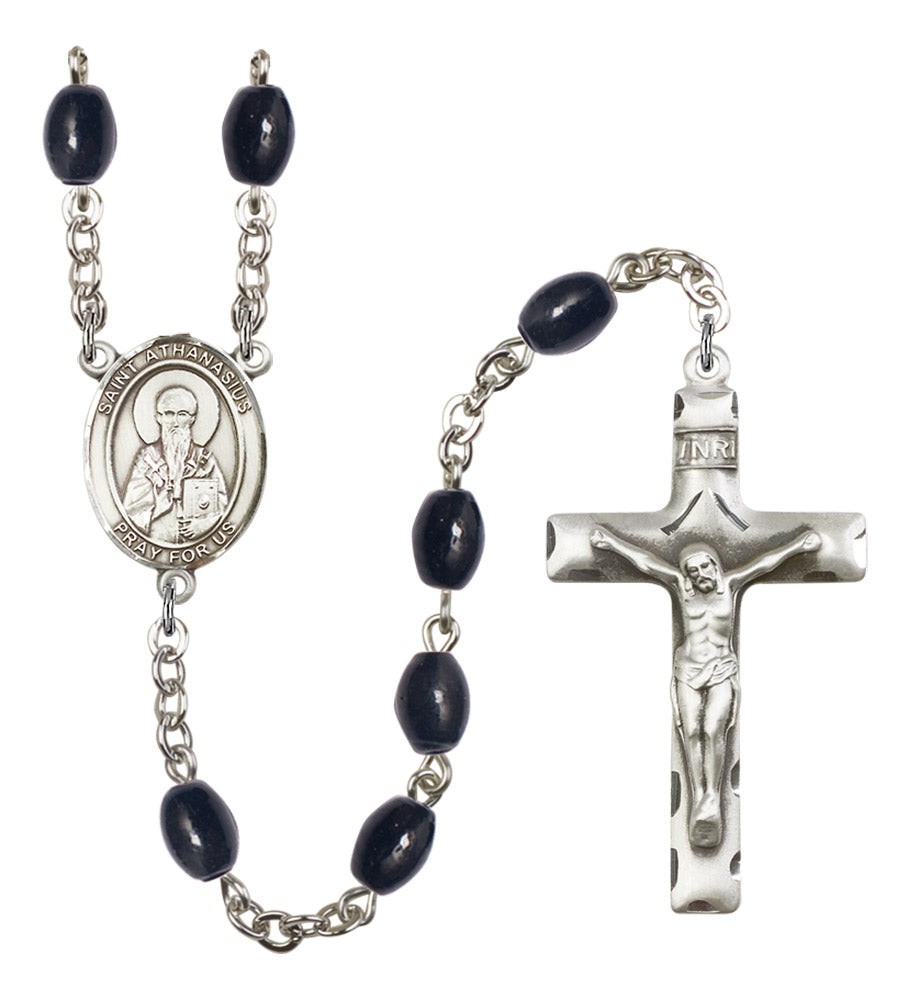 St. Athanasius Silver Plated Rosary for Men