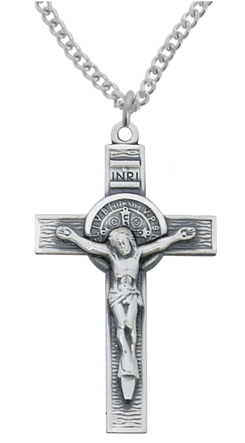 St. Benedict Crucifix Necklace 1.75 for Men