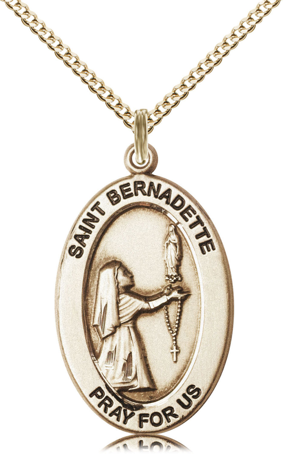 St. Bernadette Against Illness Necklace for Women