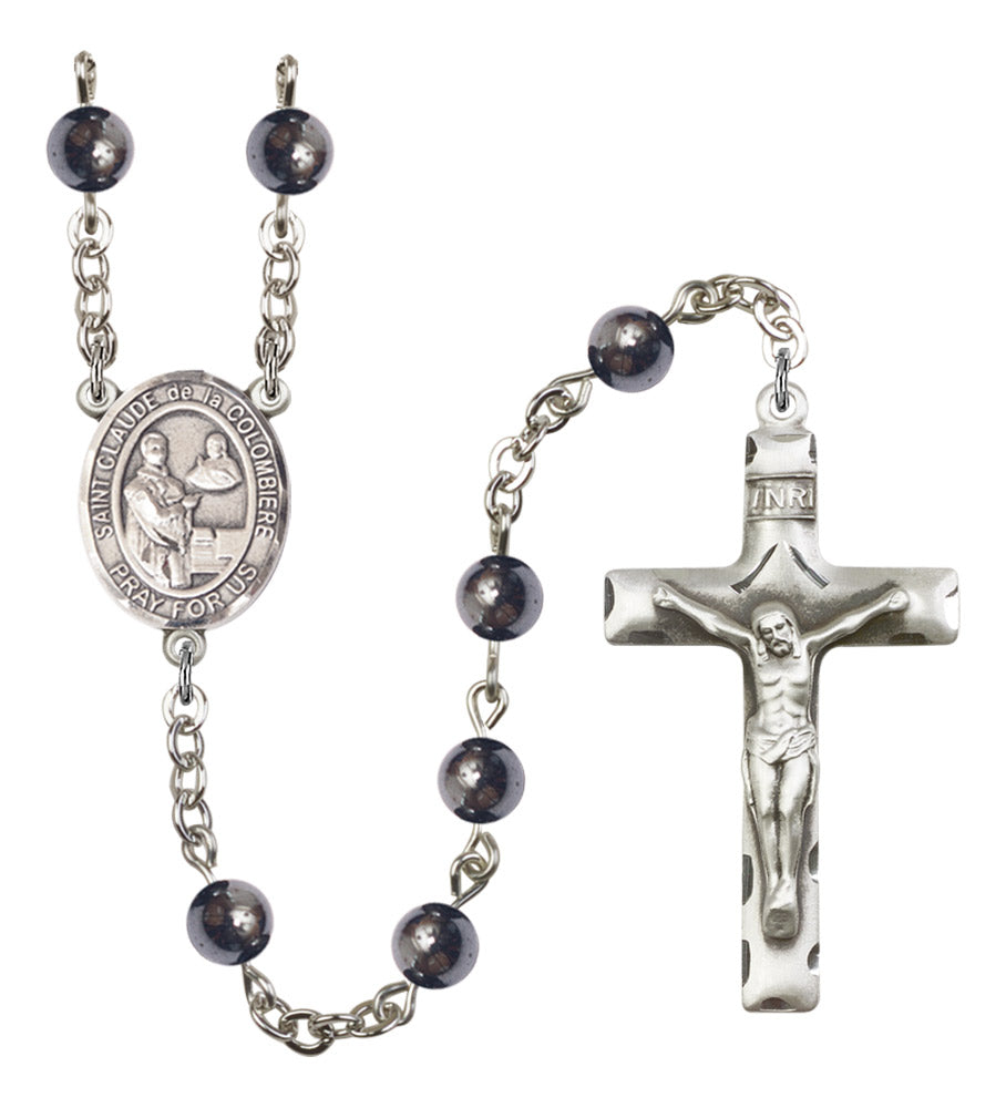 St. Claude de la Colombiere Silver Plated Rosary for Men