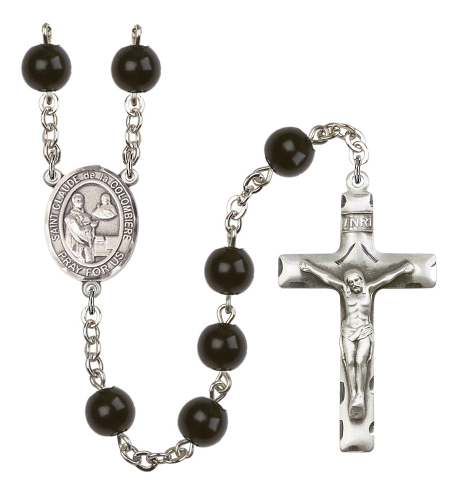 St. Claude de la Colombiere Silver Plated Rosary for Men