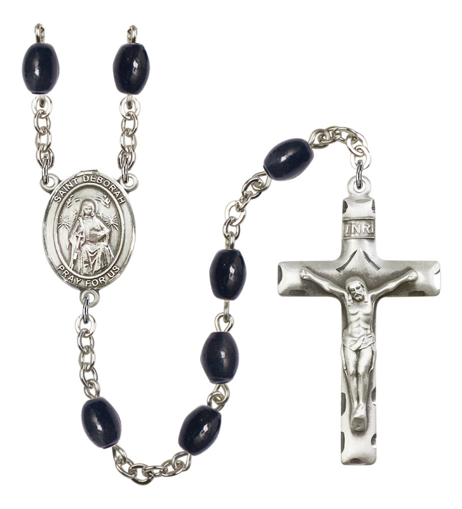 St. Deborah Silver Plated Rosary for Men
