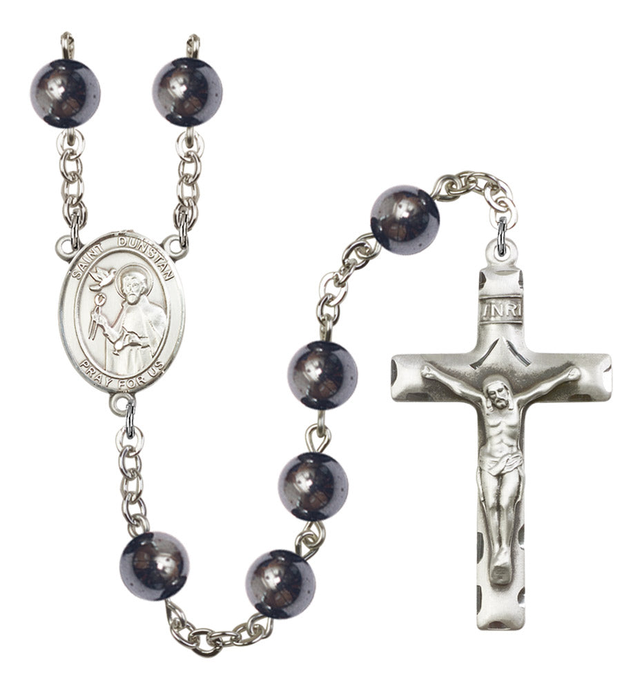 St. Dunstan Silver Plated Rosary for Men
