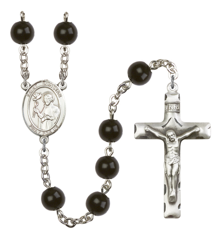 St. Dunstan Silver Plated Rosary for Men