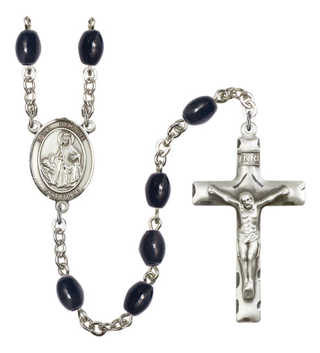 St. Dymphna Silver Plated Rosary for Men