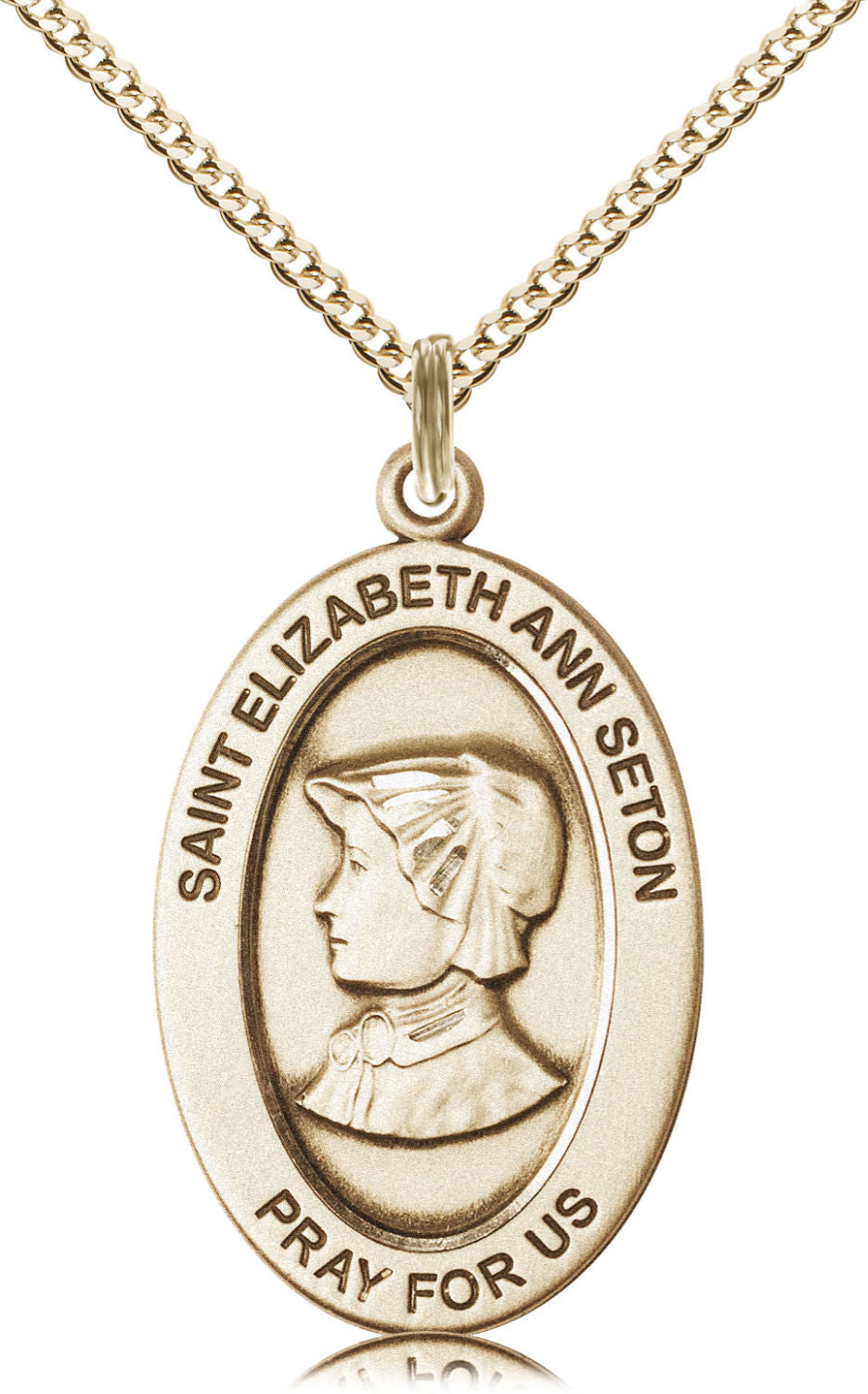 St. Elizabeth Ann Seton Oval Necklace for Women