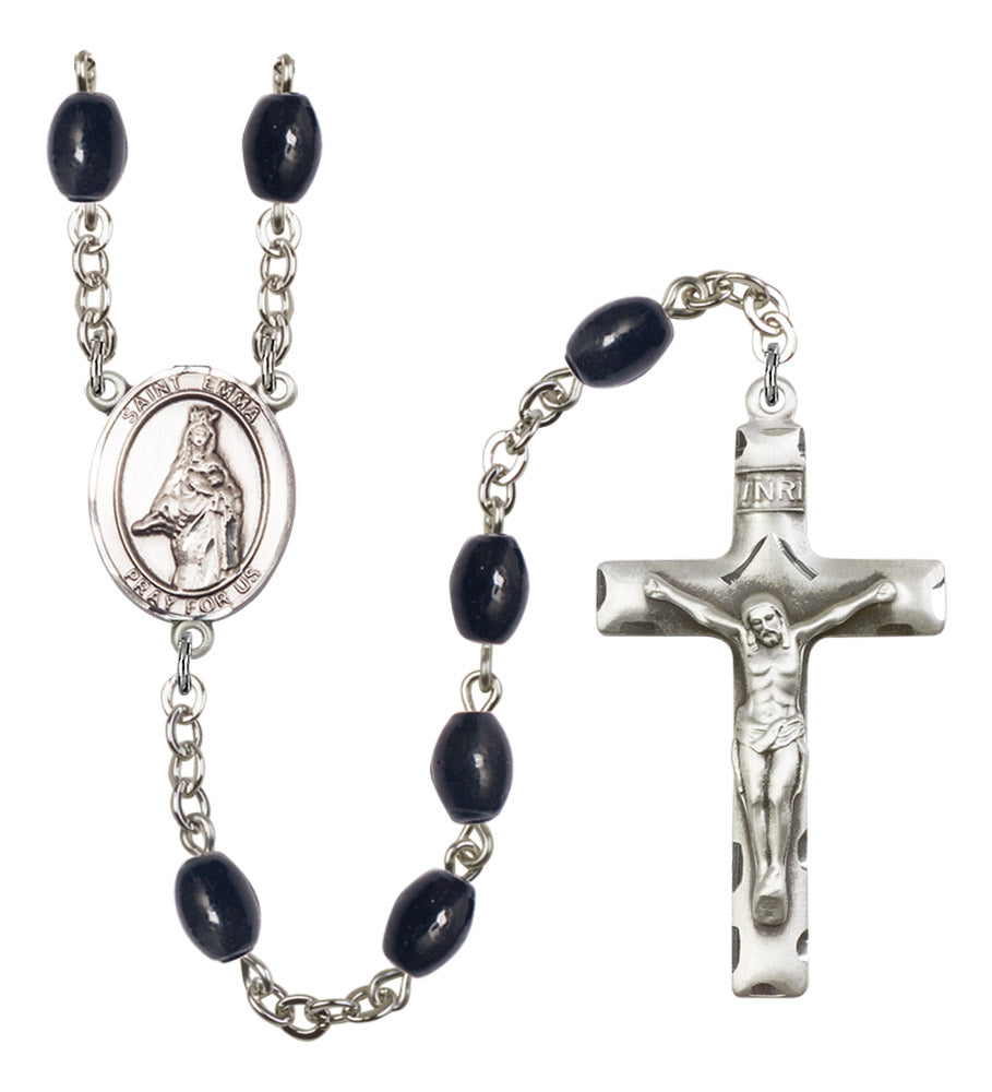 St. Emma Uffing Silver Plated Rosary for Men