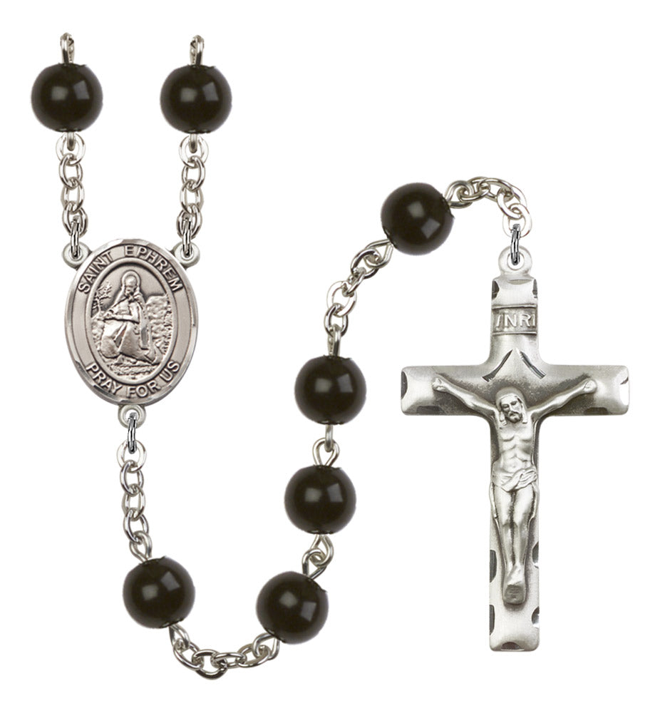 St. Ephrem Silver Plated Rosary for Men