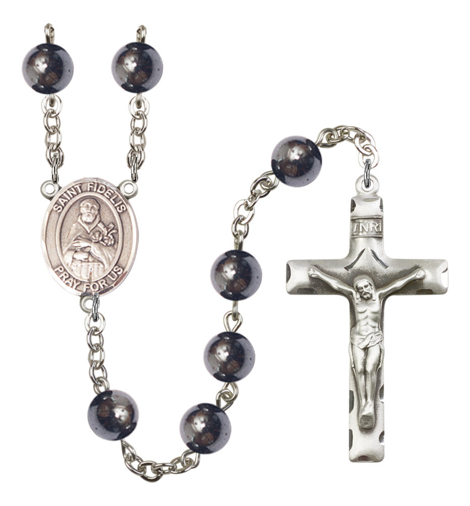 St. Fidelis Silver Plated Rosary for Men