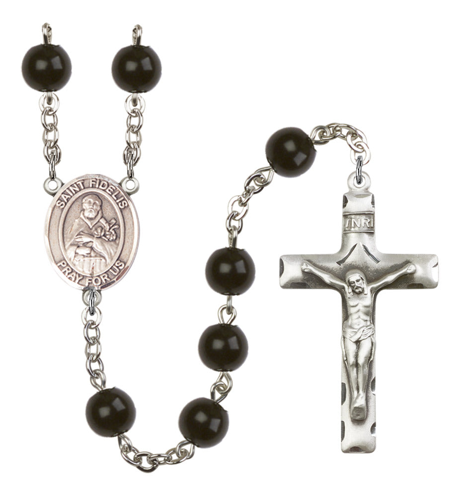 St. Fidelis Silver Plated Rosary for Men
