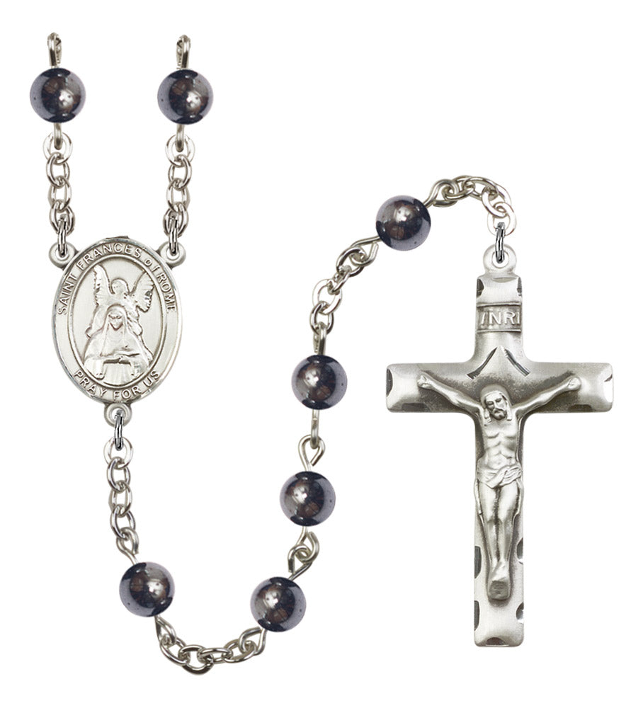 St. Frances of Rome Silver Plated Rosary for Men