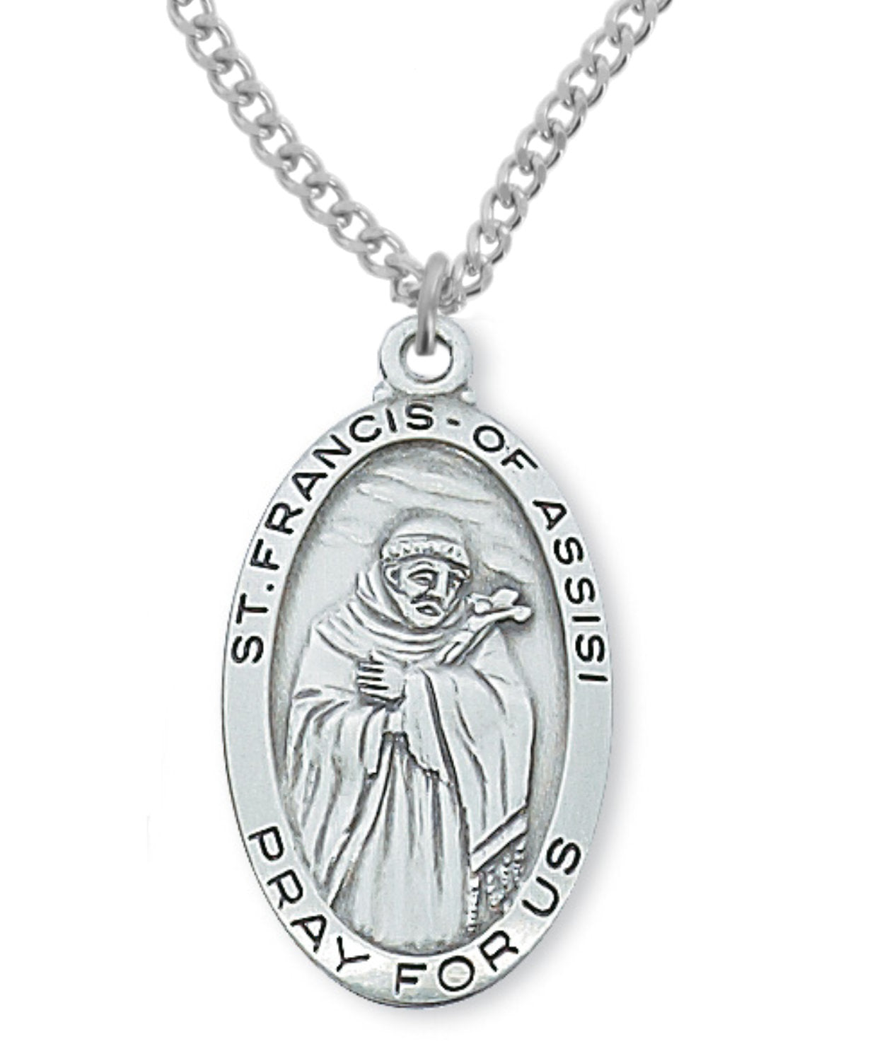St. Francis of Assisi Medal Sterling Silver for Men