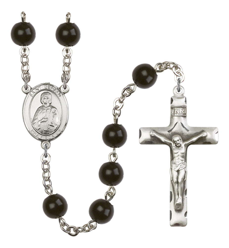 St. Gerald Silver Plated Rosary for Men