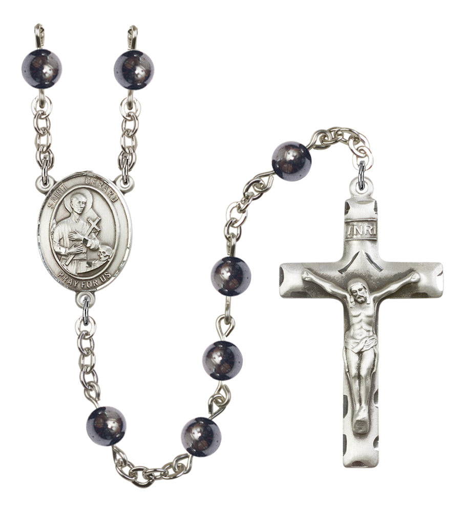 St. Gerard Majella Silver Plated Rosary for Men