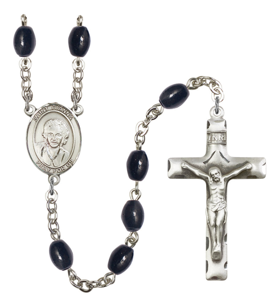 St. Gianna Beretta Molla Silver Plated Rosary for Men