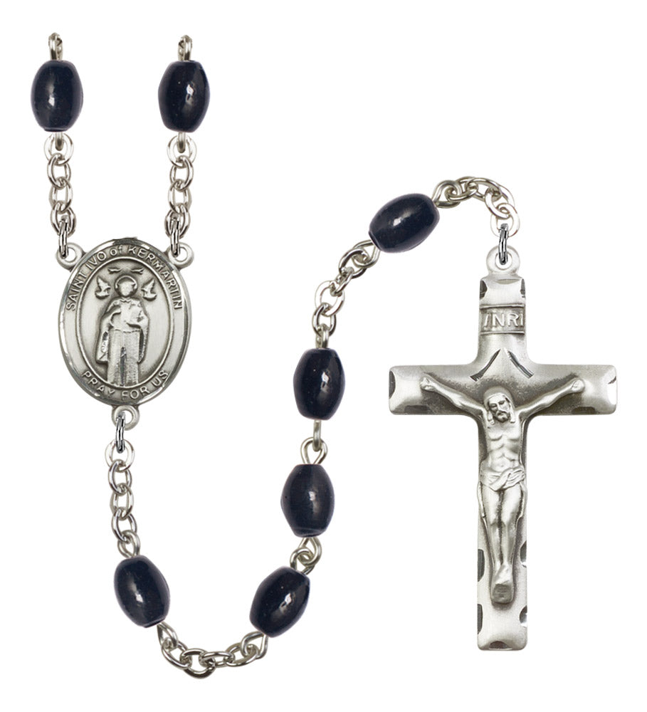 St. Ivo of Kelmartin Silver Plated Rosary for Men