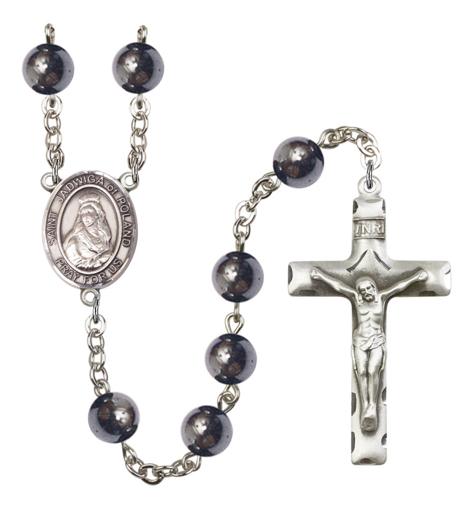 St. Jadwiga of Poland Silver Plated Rosary for Men