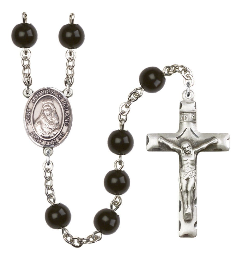 St. Jadwiga of Poland Silver Plated Rosary for Men