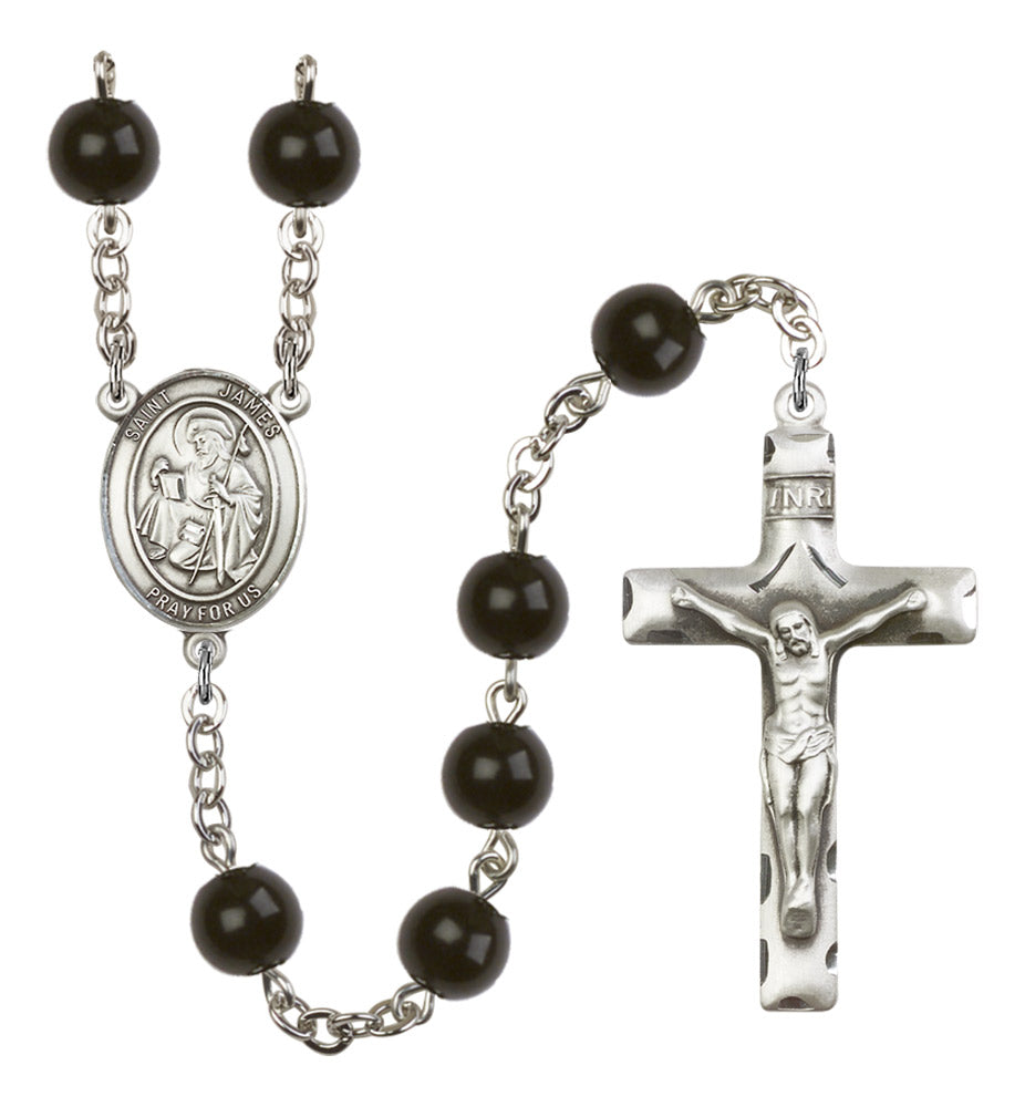 St. James the Greater Silver Plated Rosary for Men