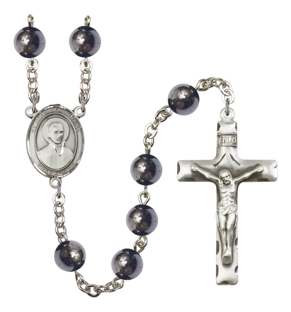 St. John Berchmans Silver Plated Rosary for Men