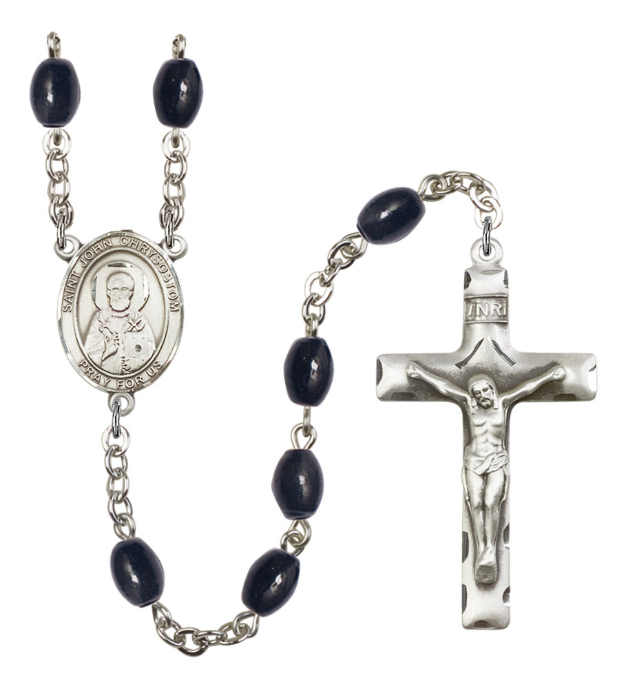 St. John Chrysostom Silver Plated Rosary for Men