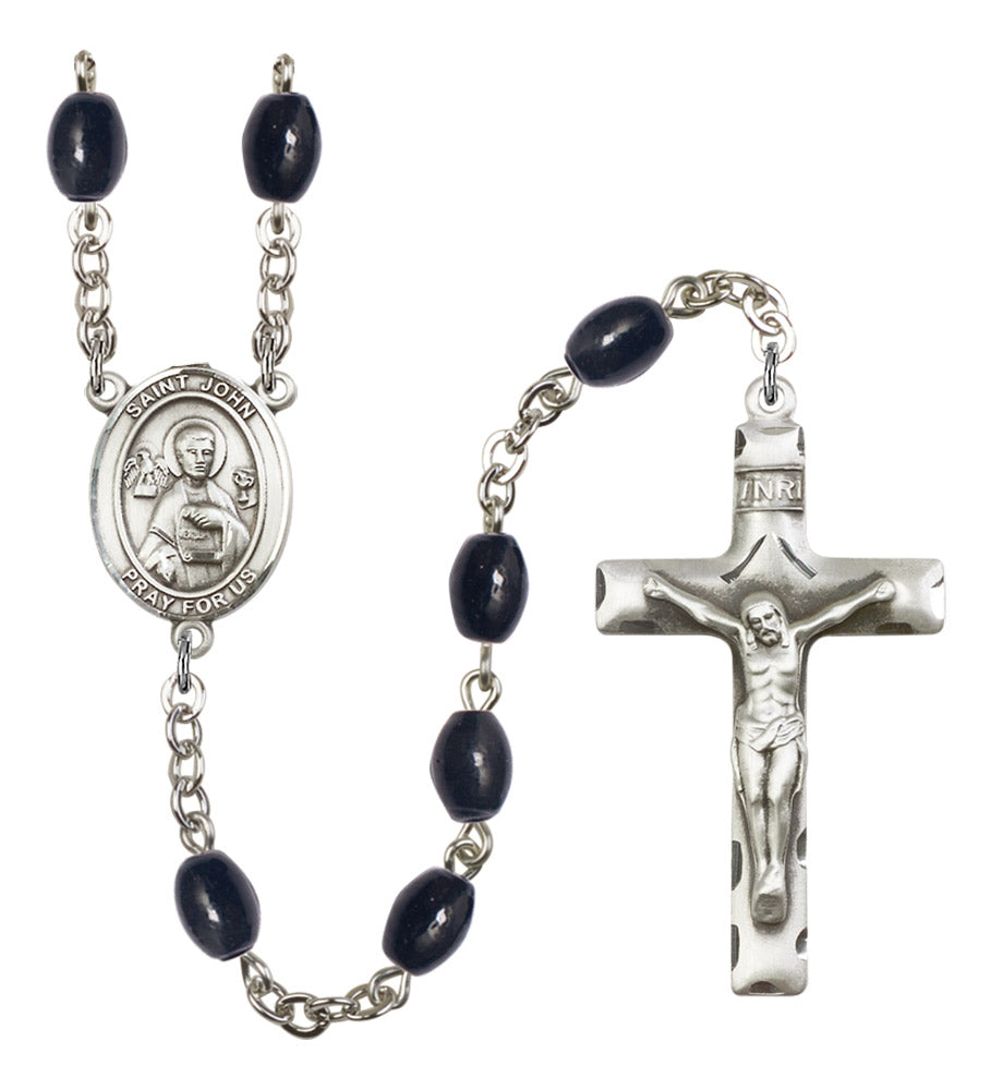 St. John the Apostle Silver Plated Rosary for Men
