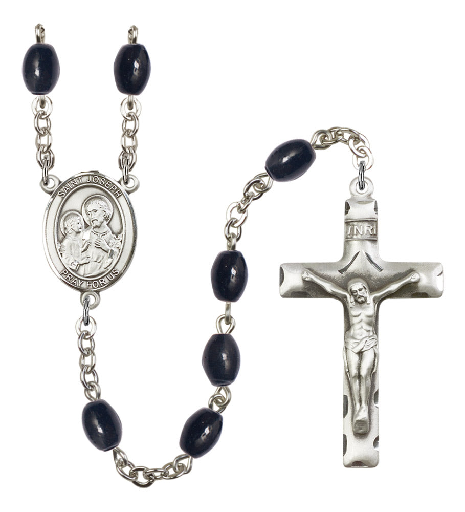 St. Joseph Silver Plated Rosary for Men