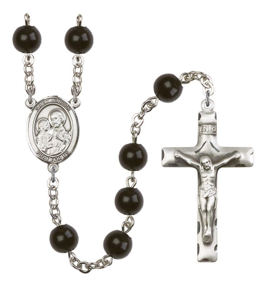 St. Joseph Silver Plated Rosary for Men
