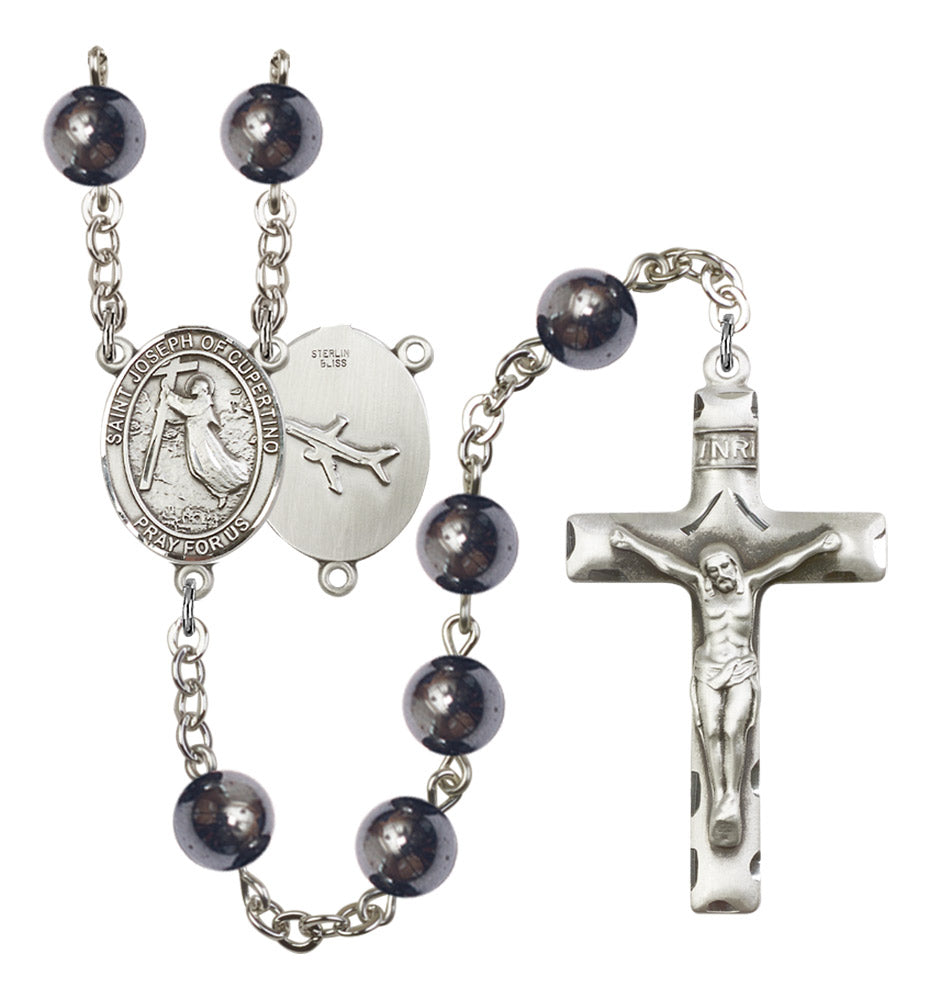 St. Joseph of Cupertino Silver Plated Rosary for Men