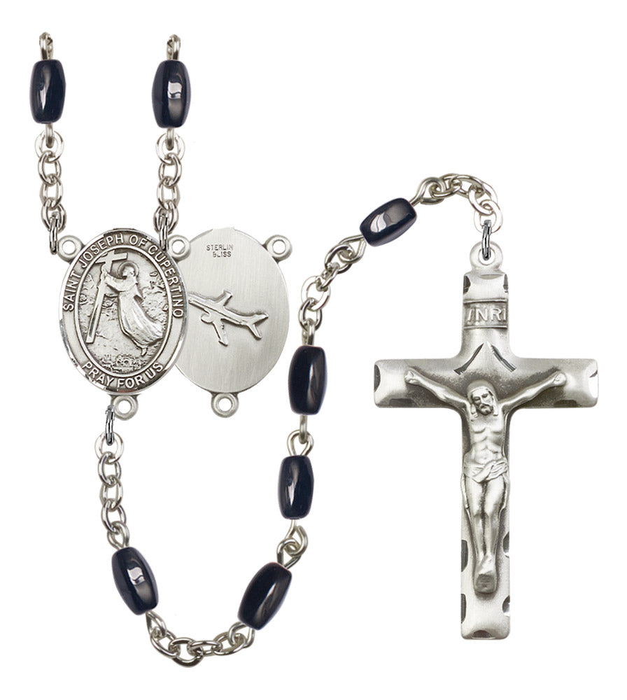 St. Joseph of Cupertino Silver Plated Rosary for Men