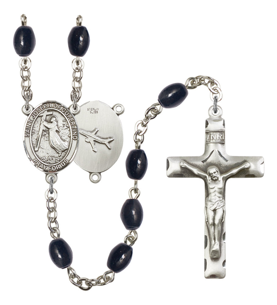 St. Joseph of Cupertino Silver Plated Rosary for Men
