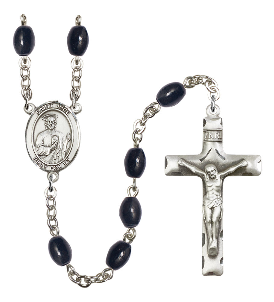 St. Jude Thaddeus Silver Plated Rosary for Men
