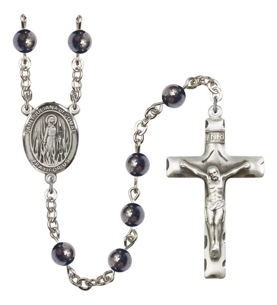 St. Juliana of Cumae Silver Plated Rosary for Men