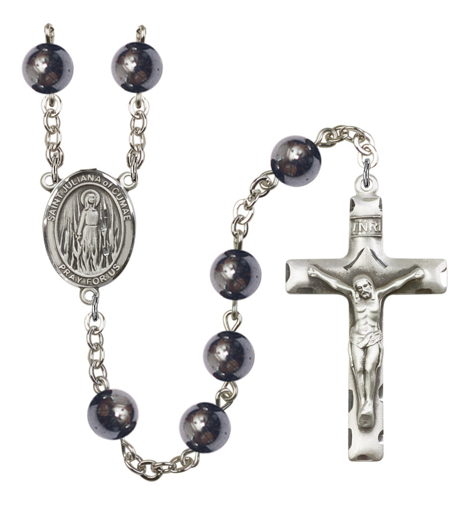 St. Juliana of Cumae Silver Plated Rosary for Men