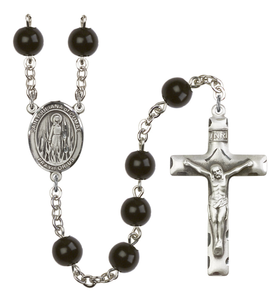 St. Juliana of Cumae Silver Plated Rosary for Men
