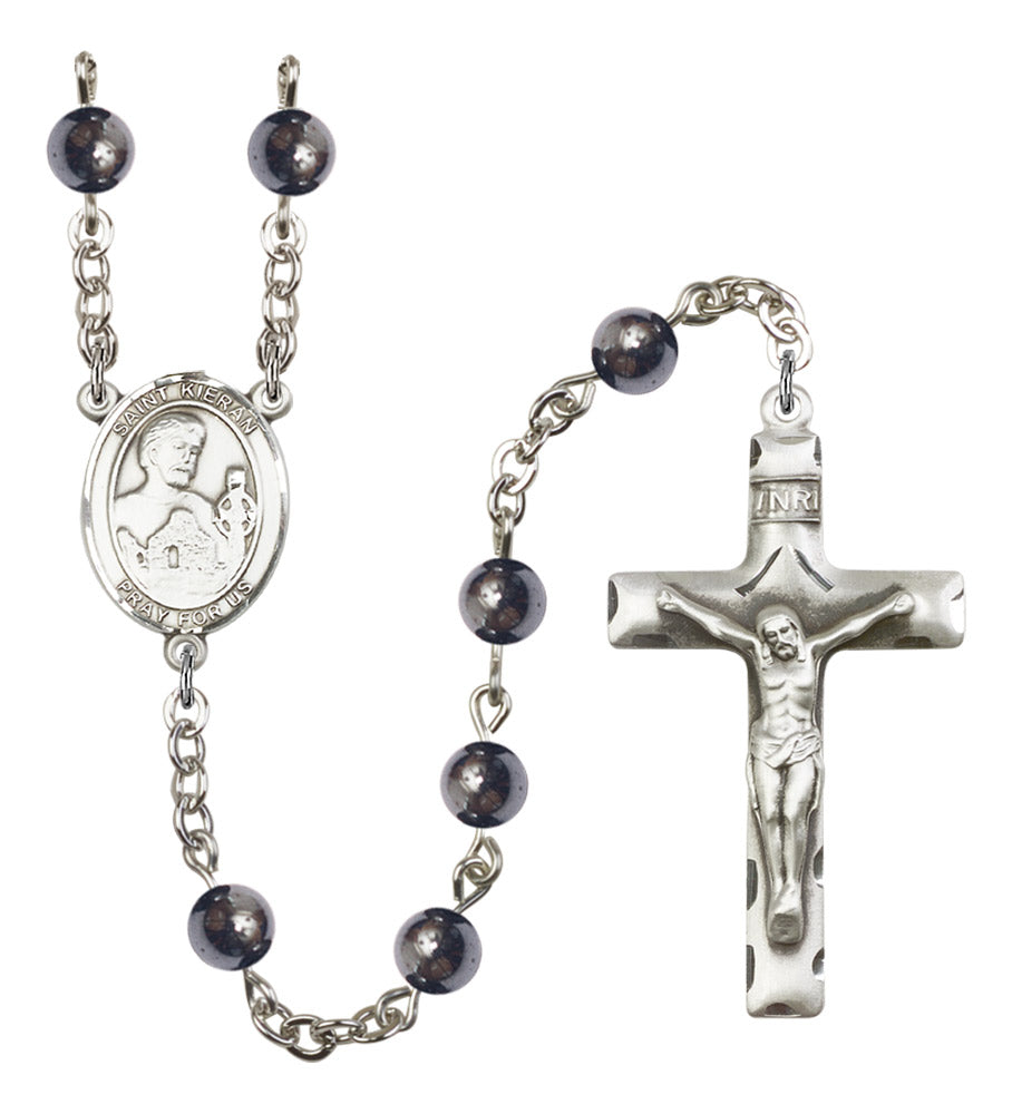 St. Kieran Silver Plated Rosary for Men