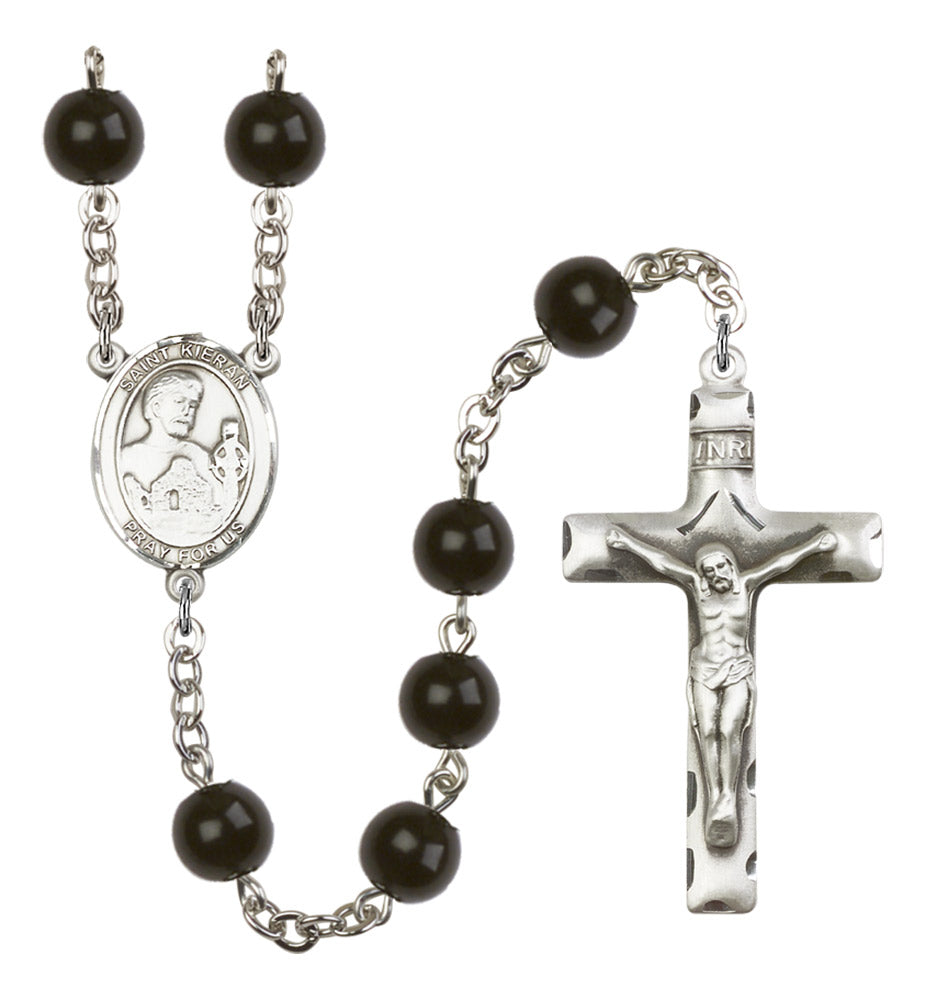 St. Kieran Silver Plated Rosary for Men