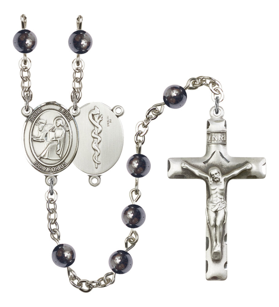 St. Luke the Apostle Doctor Silver Plated Rosary for Men