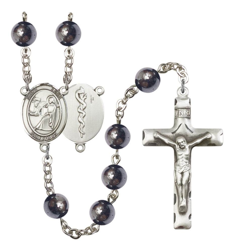 St. Luke the Apostle Doctor Silver Plated Rosary for Men