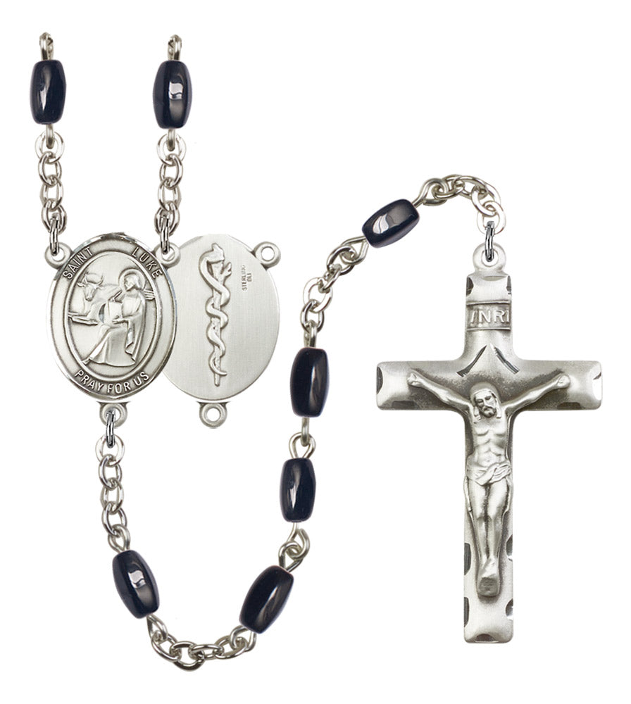 St. Luke the Apostle Doctor Silver Plated Rosary for Men
