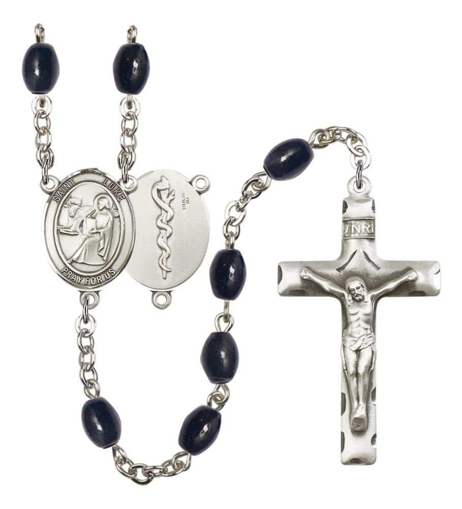 St. Luke the Apostle Doctor Silver Plated Rosary for Men