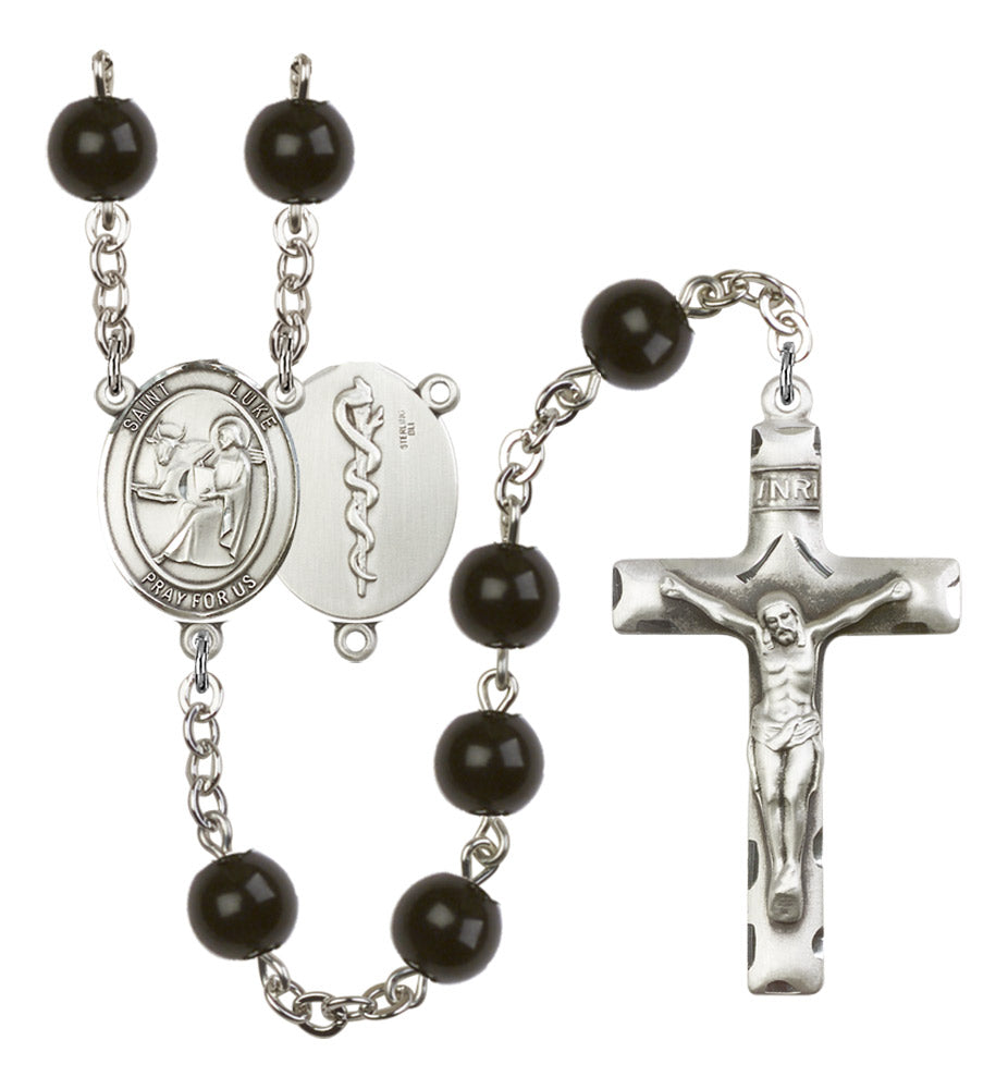 St. Luke the Apostle Doctor Silver Plated Rosary for Men