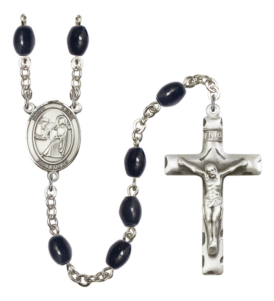 St. Luke the Apostle Silver Plated Rosary for Men