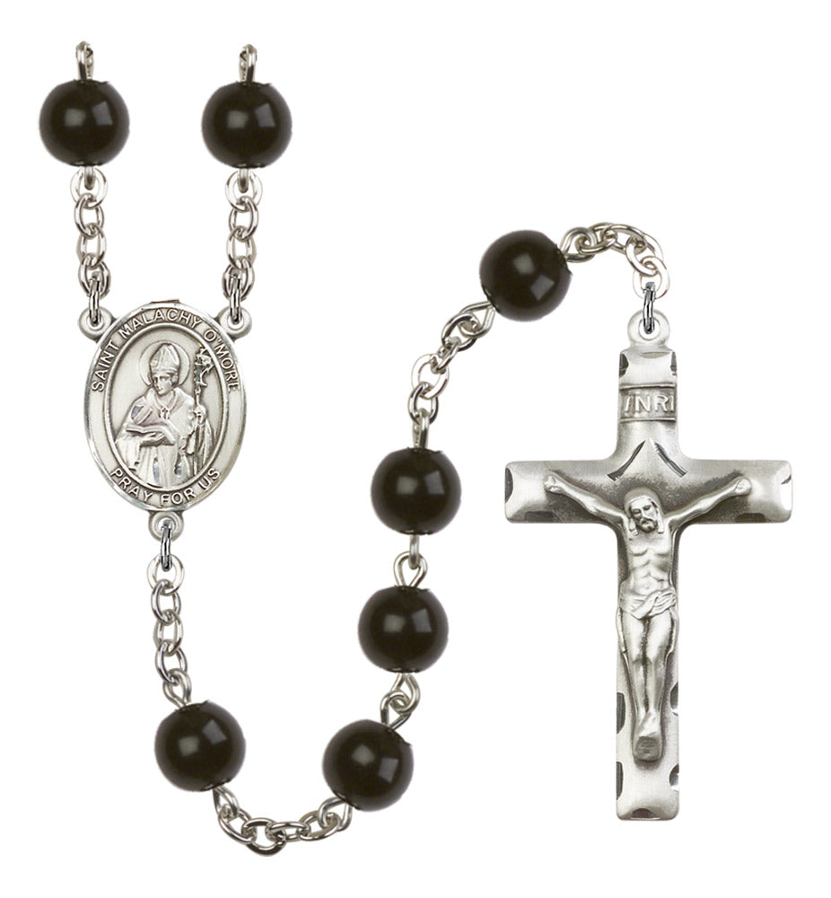 St. Malachy O'More Silver Plated Rosary for Men