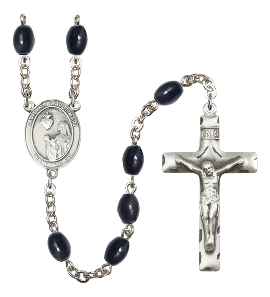 St. Margaret Mary Alacoque Silver Plated Rosary for Men