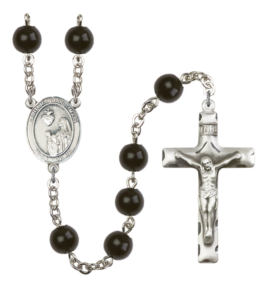St. Margaret Mary Alacoque Silver Plated Rosary for Men