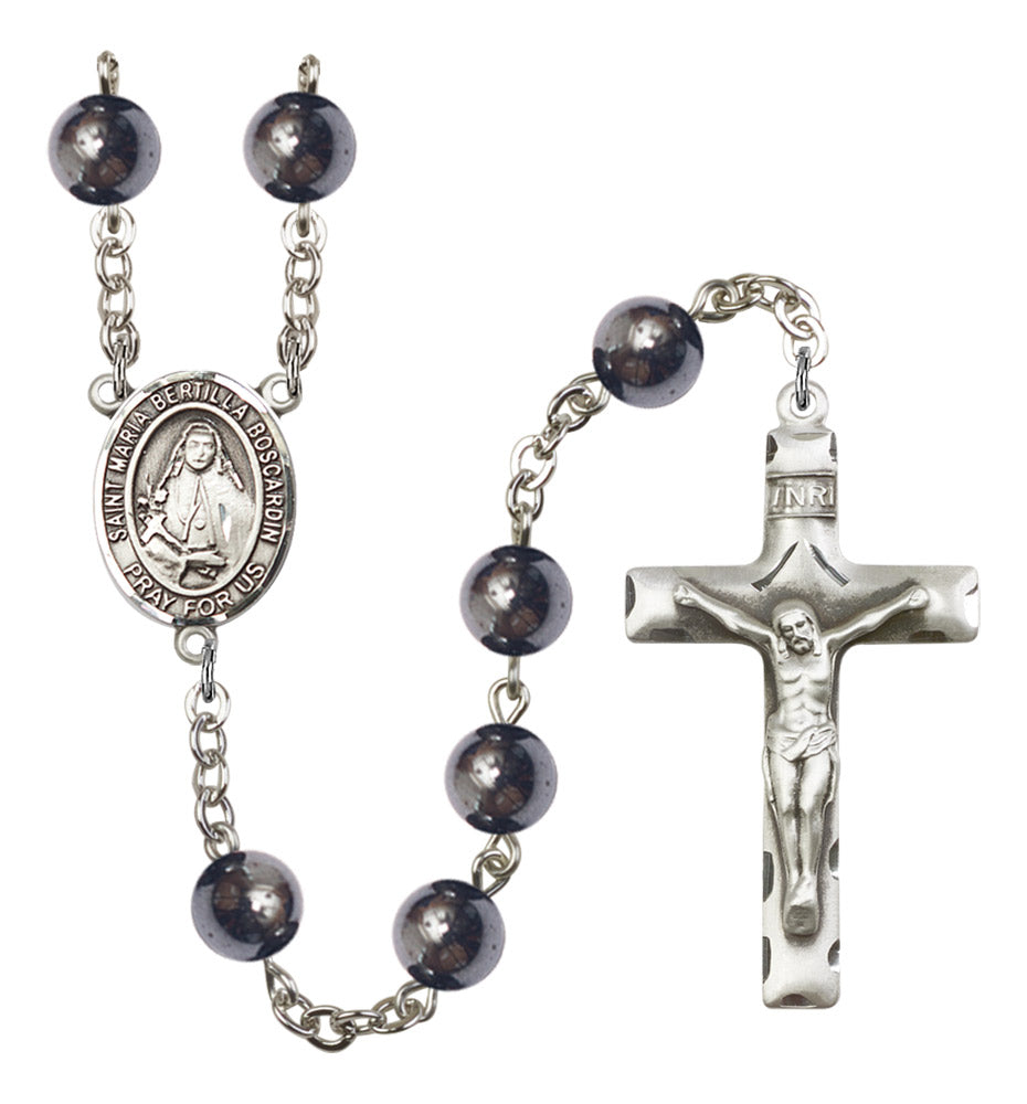 St. Maria Bertilla Boscardin Silver Plated Rosary for Men