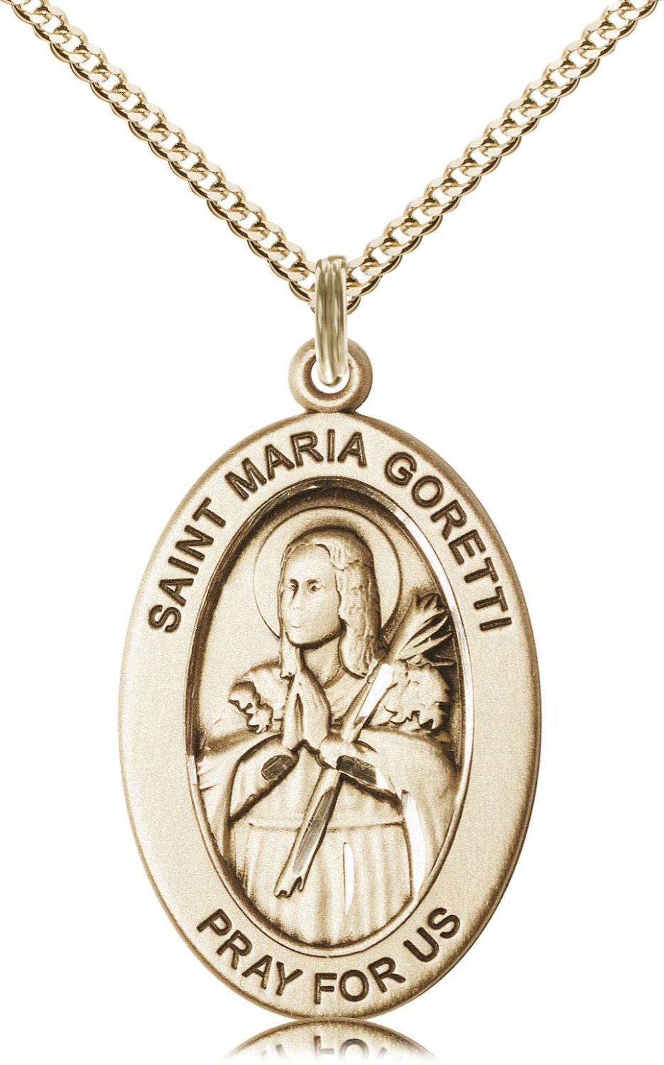 St. Maria Goretti Oval Necklace for Women