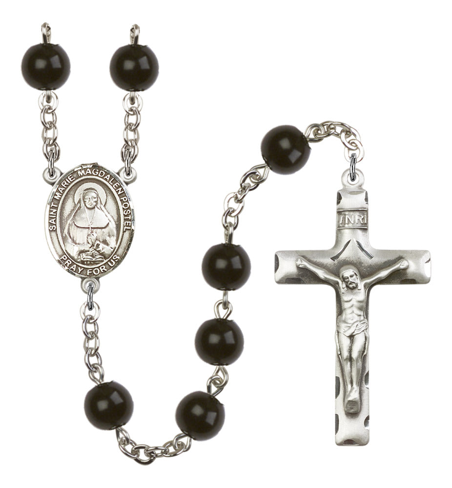 St. Marie Magdalen Postel Silver Plated Rosary for Men
