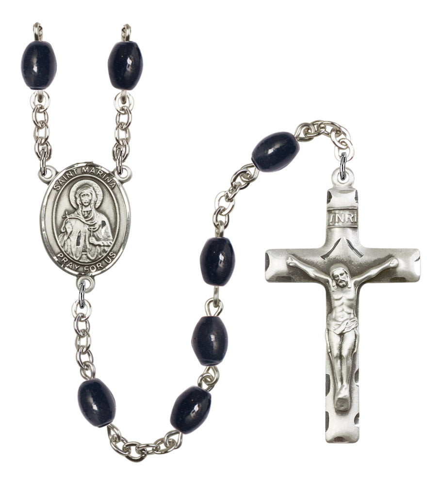 St. Marina Silver Plated Rosary for Men